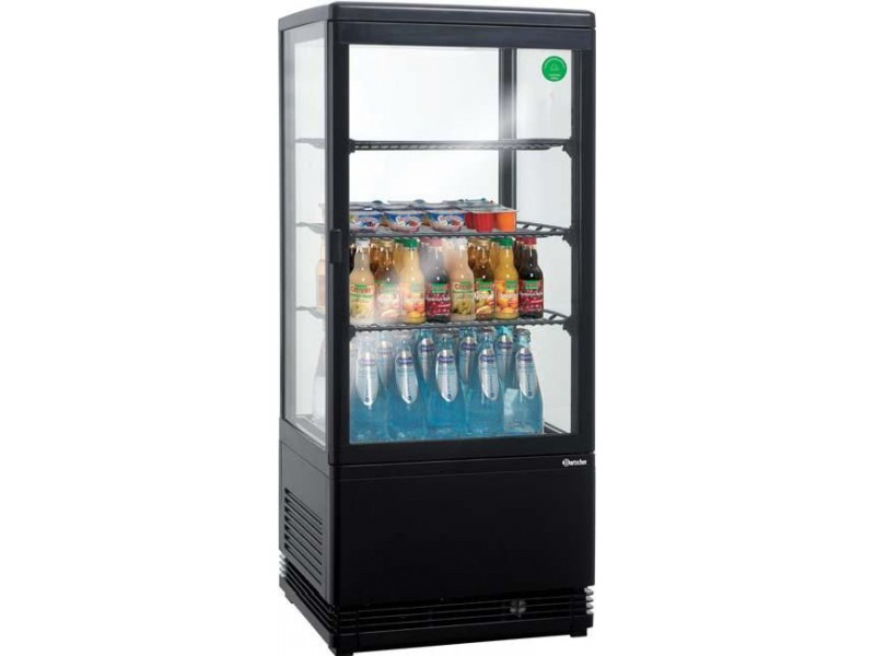 Achat mini vitrine réfrigérée et armoire à boissons Bartscher Noir 78L