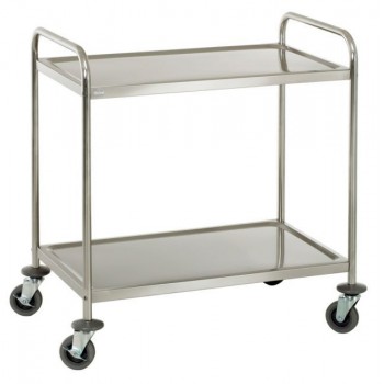 Chariot inox 2 plateaux