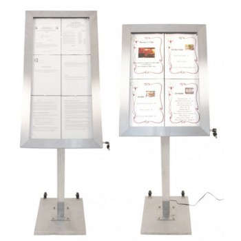 Porte menu LED 4 ou 6 feuilles