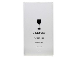 Carte des vins A4 Simili-cuir blanc