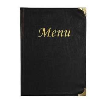 Protège Menu A5 Noir