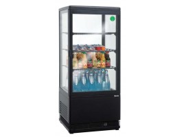 Mini vitrine réfrigérée noire 78 Litres