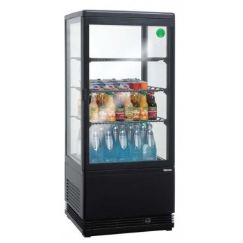 Mini vitrine réfrigérée noire 78 Litres